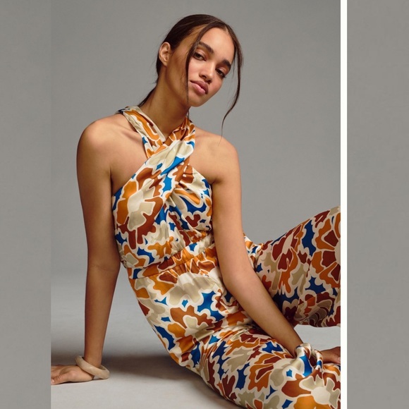 Anthropologie DOLAN Printed Halter Jumpsuit - Picture 4 of 8